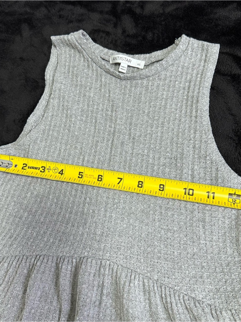 Antistar Gret Ribbed Peplum Tank Top (XS) - Picture 3 of 5